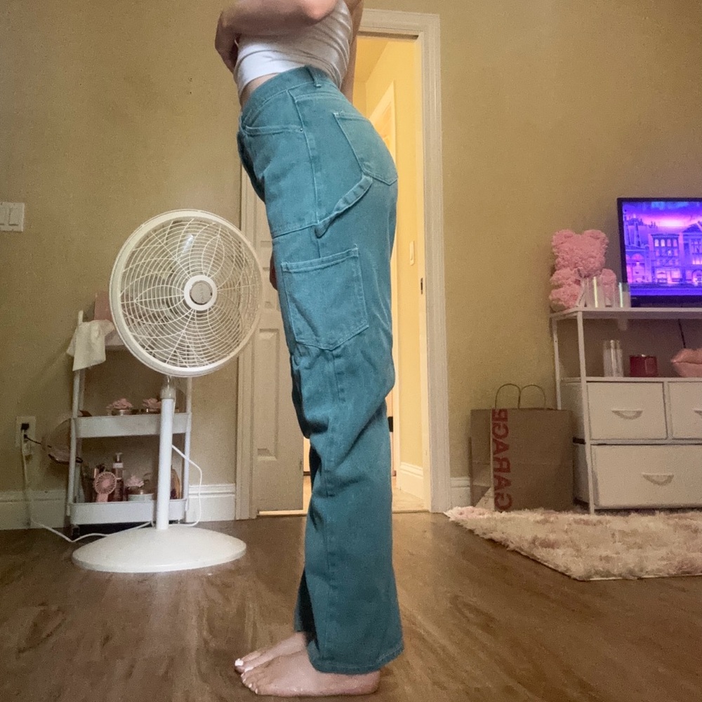 MOTEL ROCKS Teal Cargo Pants